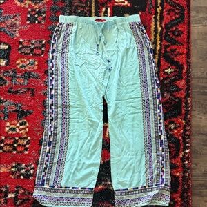 Tigerlily Mint Lounge Pants with Multicolor Trim